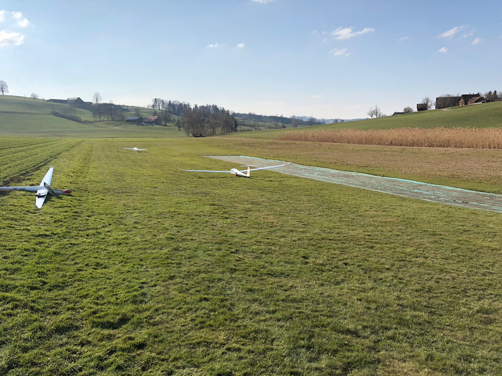 Fluggelände mit Blick Richtung Westen